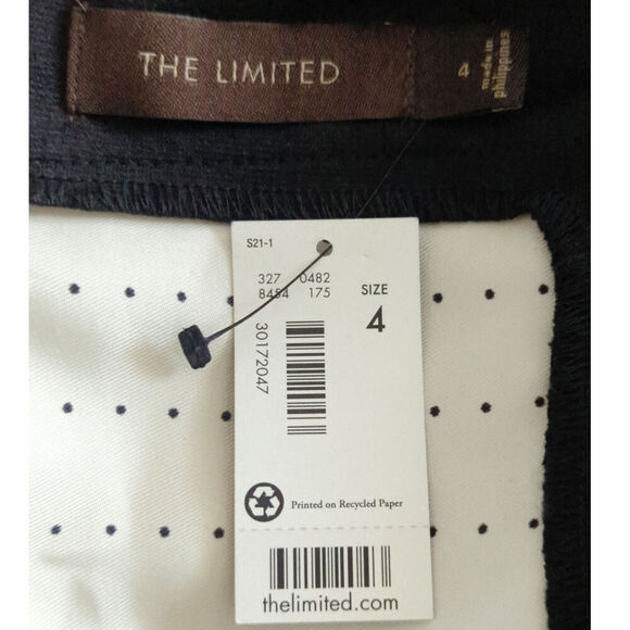 The Limited Black White Polka Dot Sheath Midi Dress Women Sz. 4 NWT Pin-up Retro - Picture 9 of 9